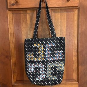 Tori Burch Canvas Shoulder Tote Bag